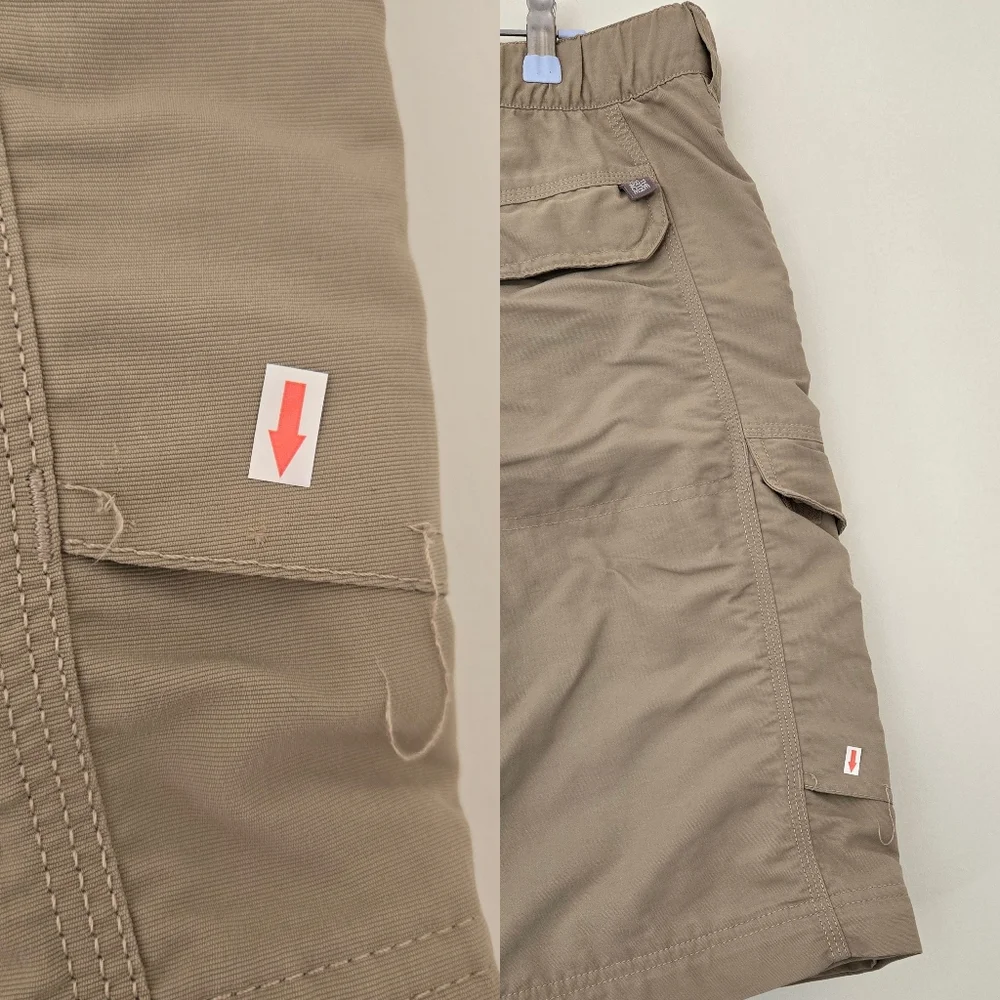 The North Face Men's Outdoorsy Khaki Belted Nylon Cargo Short‎ XL